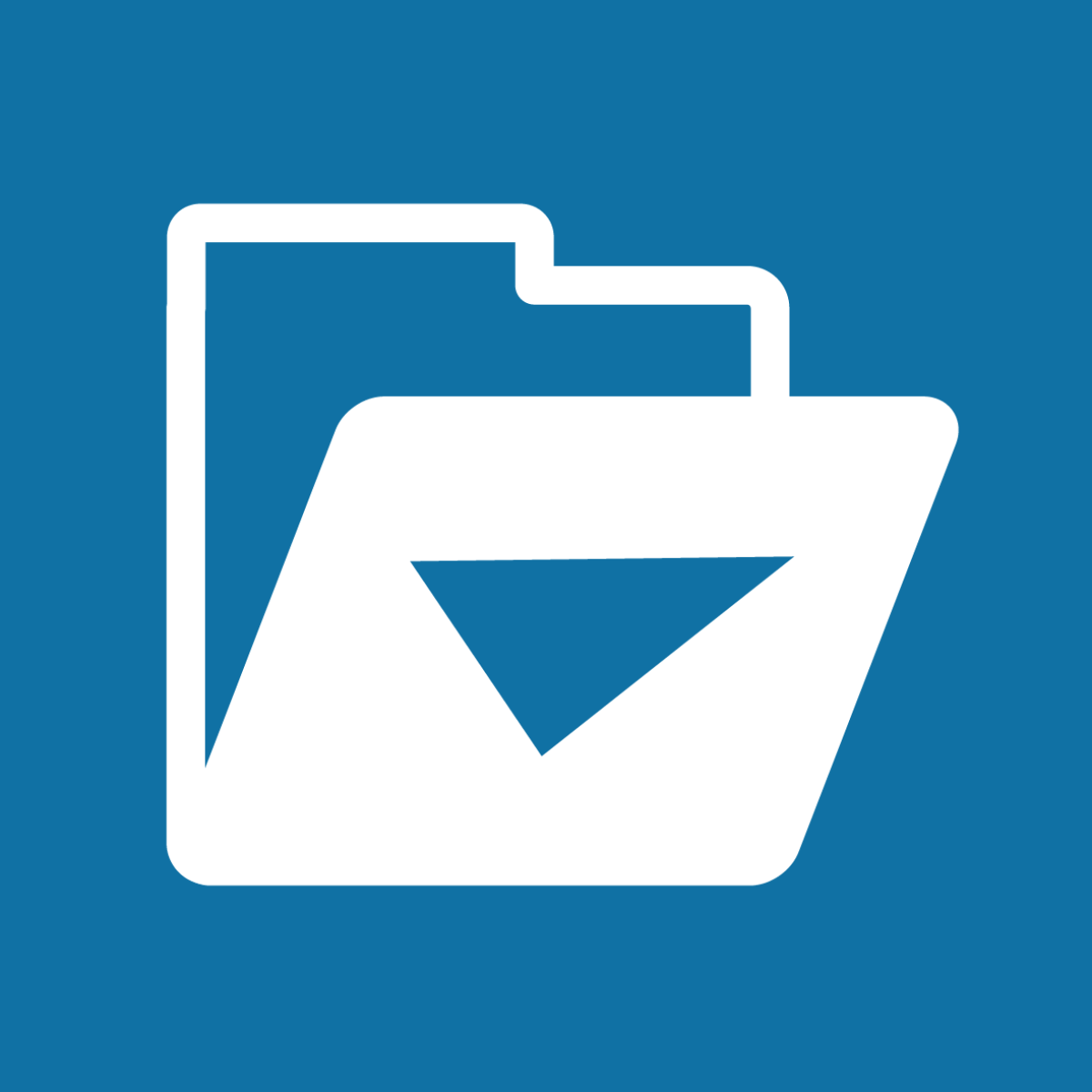 Downloads Ordner-Icon, das den Downloadbereich symbolisiert