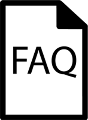 Das Bild zeigt ein Icon, auf dem ein Dokument und der Schriftzug FAQ abgebildet sind.
