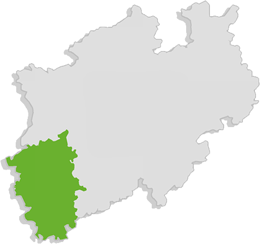 Karte von Nordrhein Westfalen